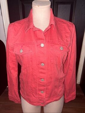 Old Navy Coral-Pink Denim Jacket